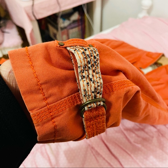 RARE Rebecca Taylor Orange Snake Print Trench Coat - Picture 4 of 9